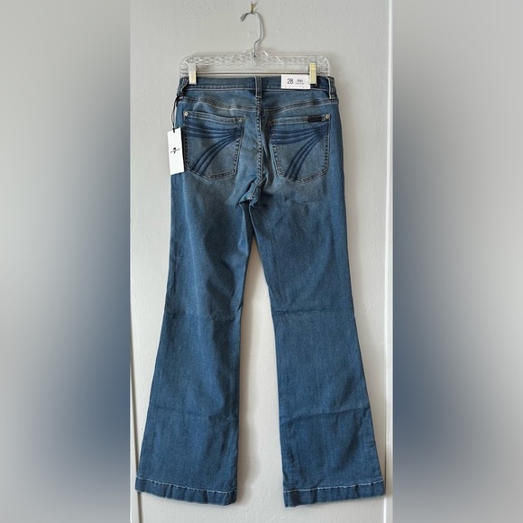 7 For All Mankind Dojo Original Trouser Jeans Ibiza Wash Size 28 NWT - Picture 4 of 8